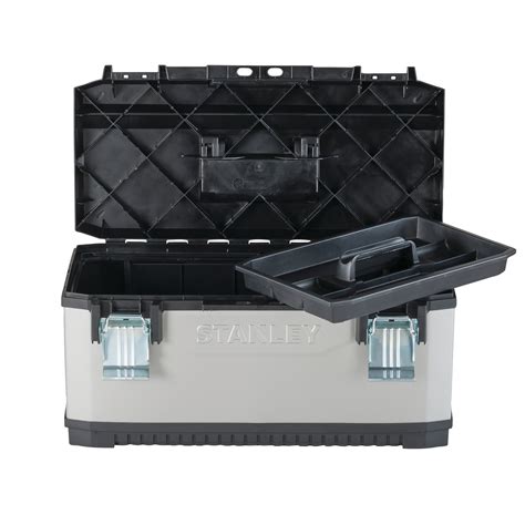 stanley fatmax 26 metal plastic tool box|stanley fatmax waterproof toolbox.